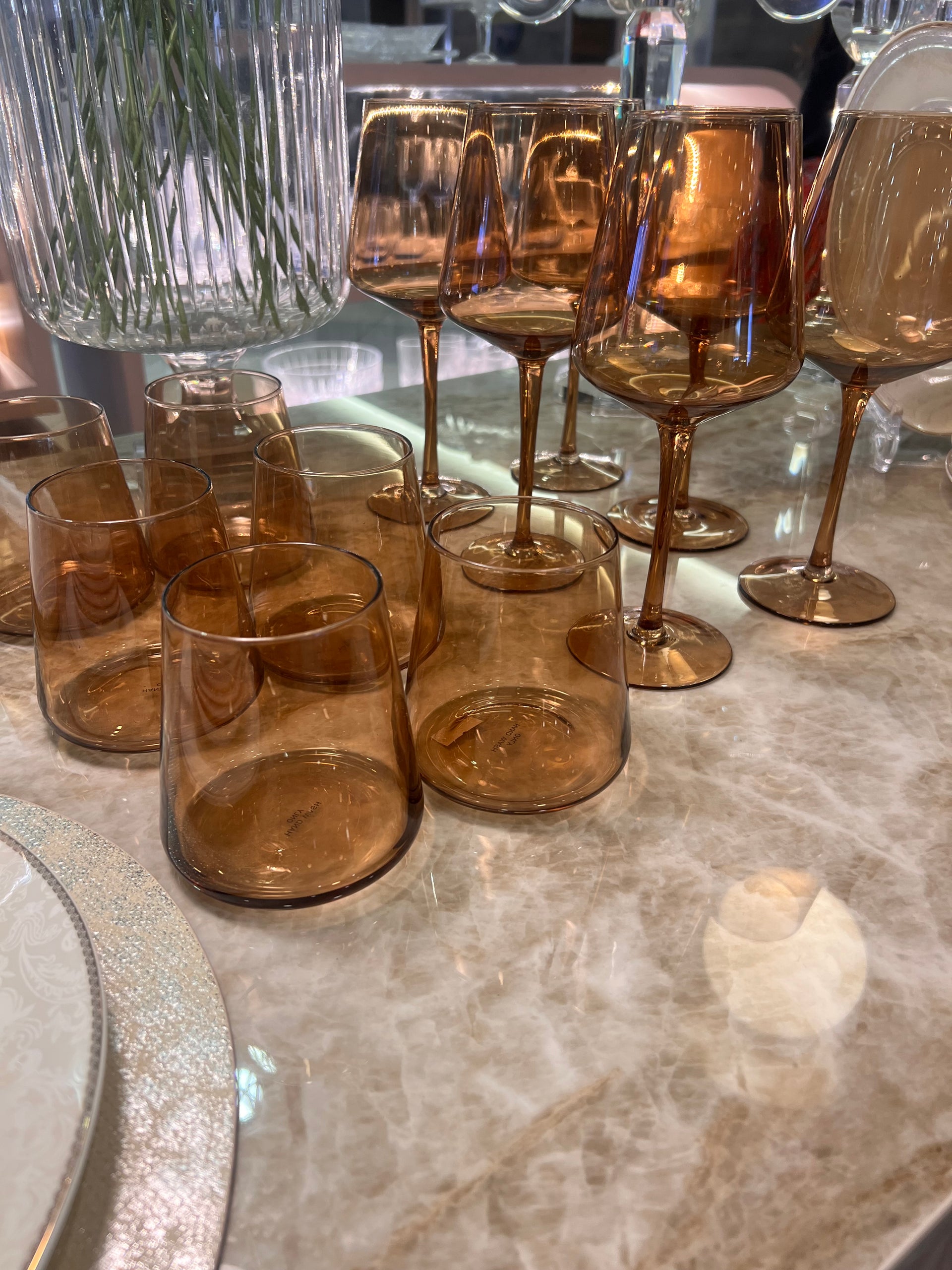 כוס אמבר חומה