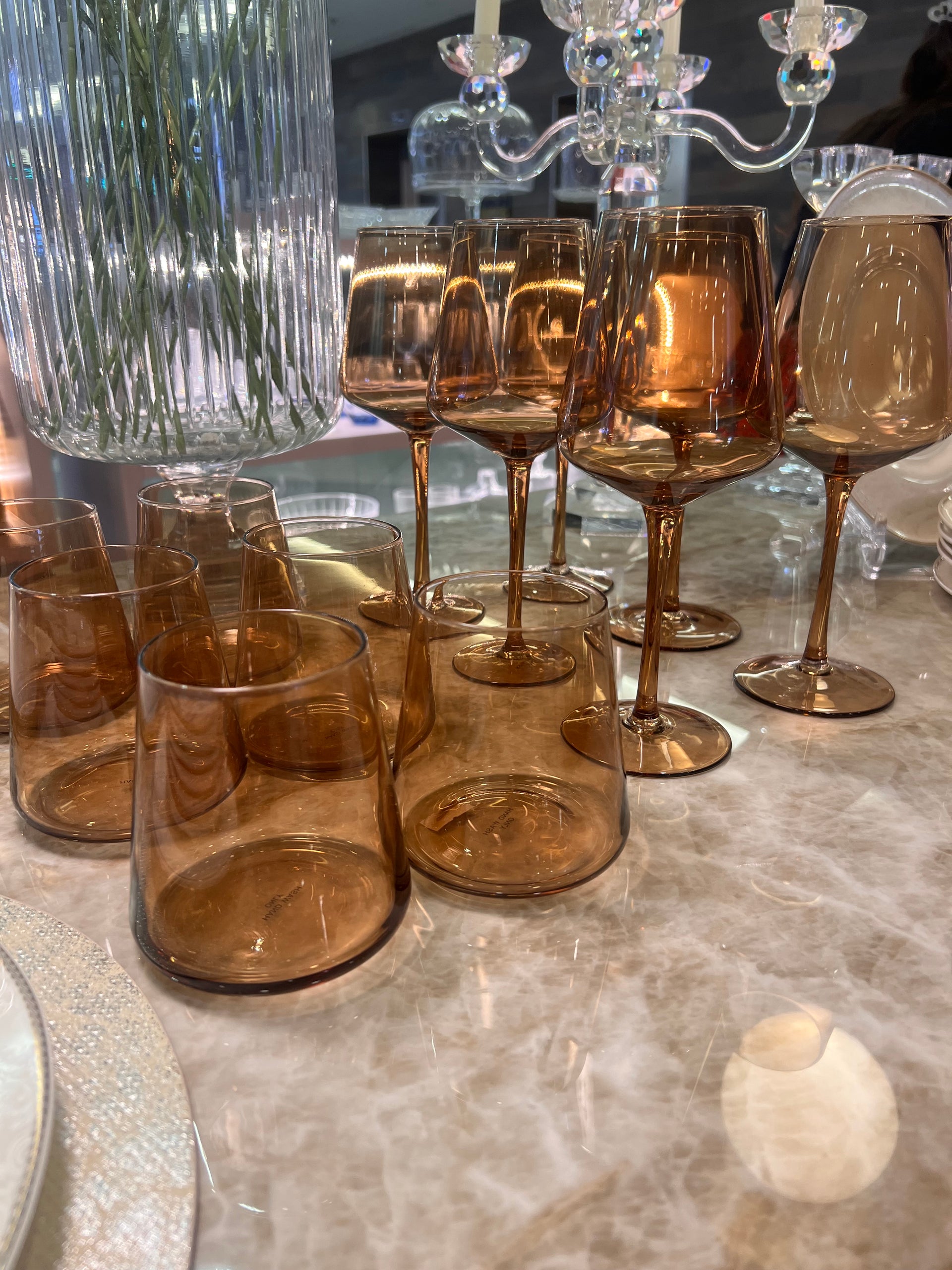 כוס אמבר חומה