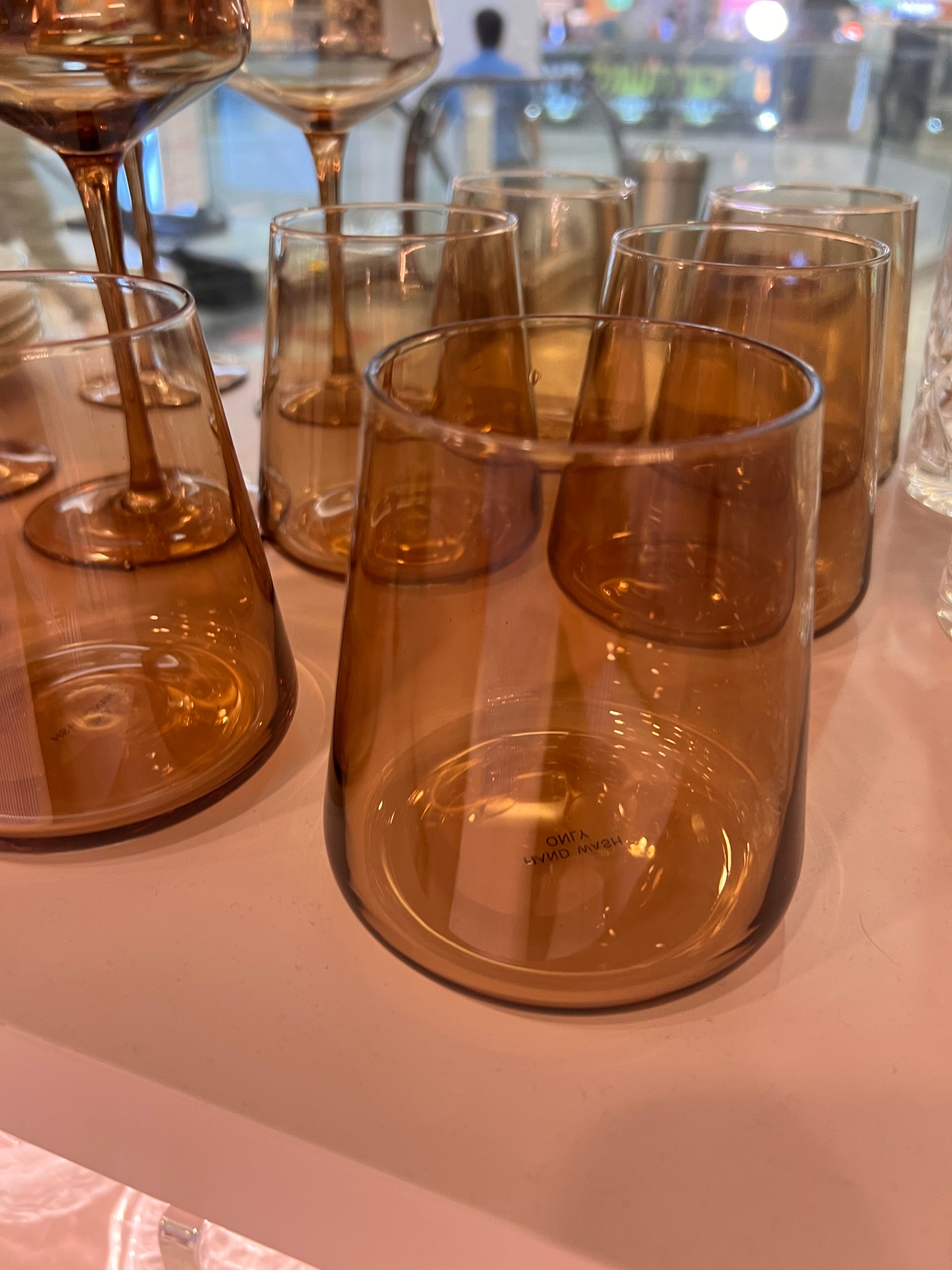 כוס אמבר חומה