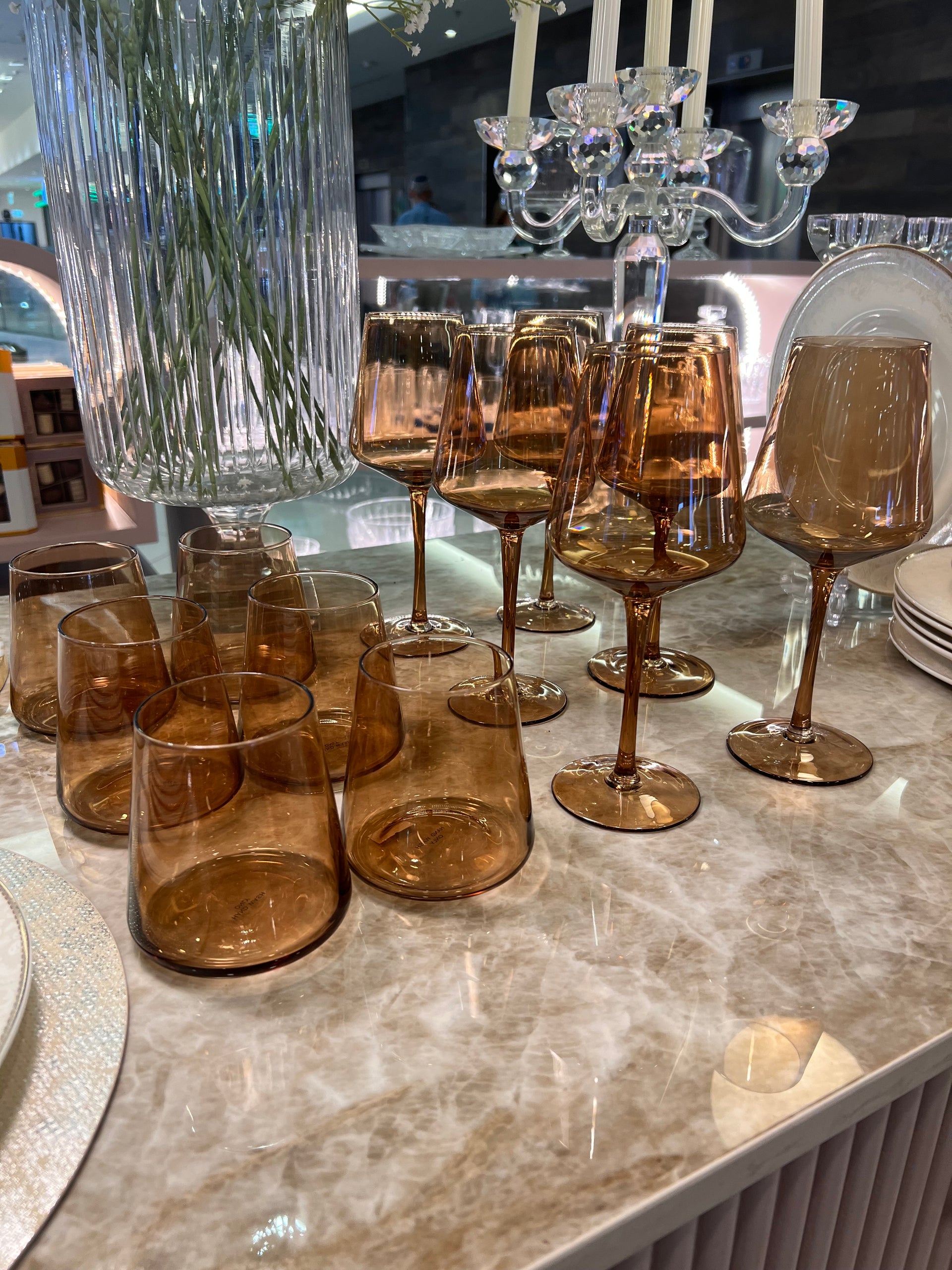 כוס אמבר חומה