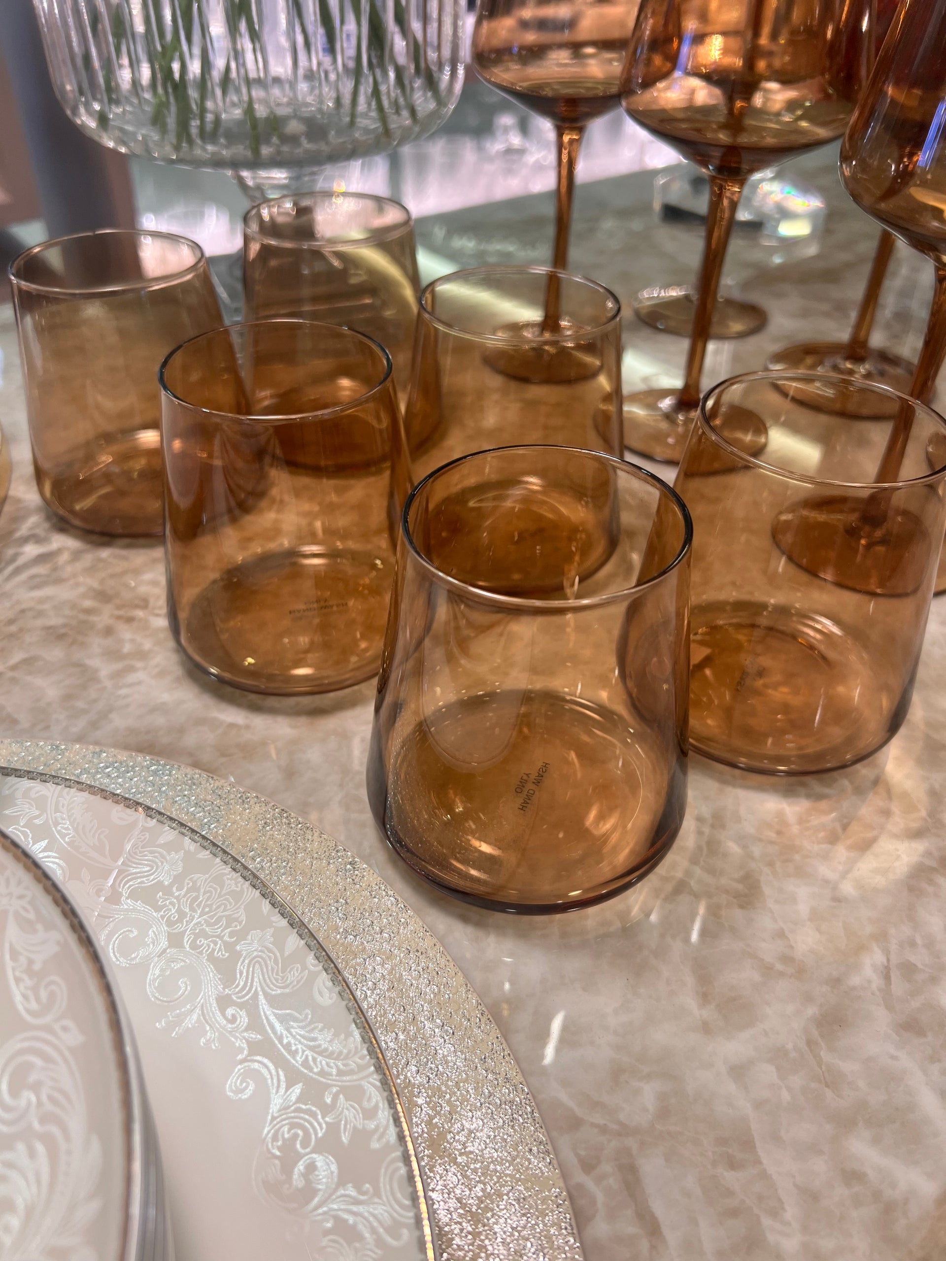 כוס אמבר חומה