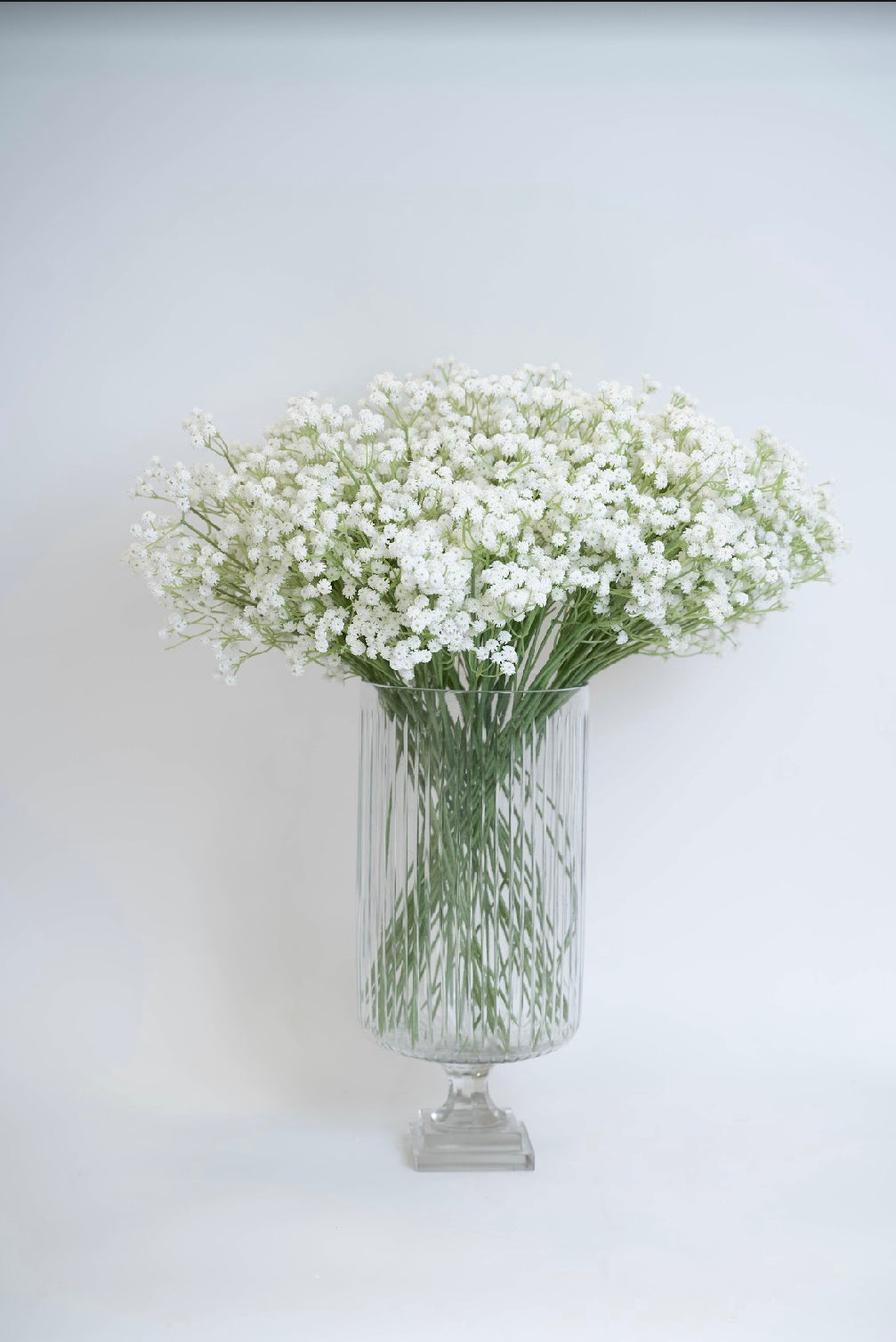 פרחי גבסנית מלאכותיים בלבן